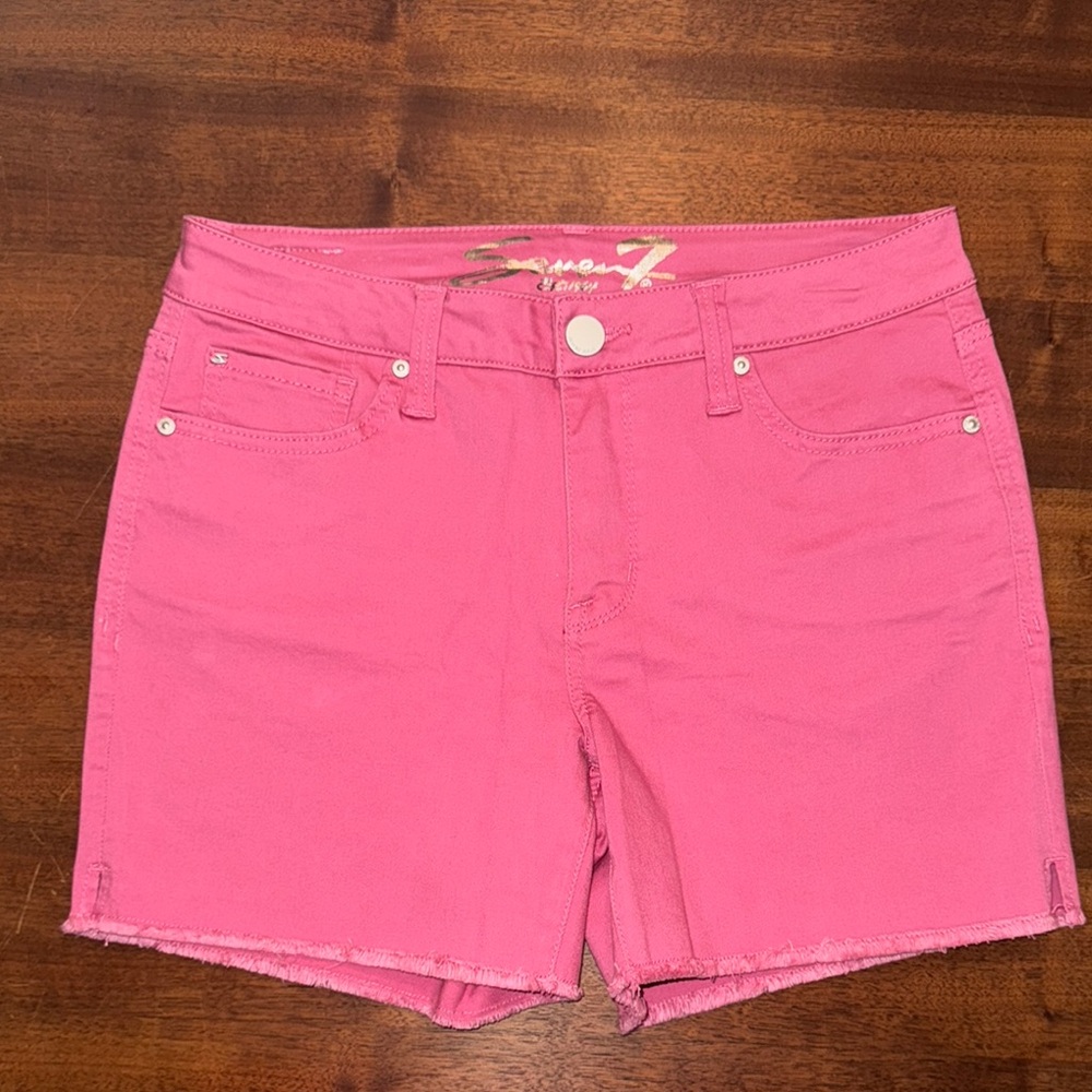 Seven 7 Women's Pink Denim Shorts